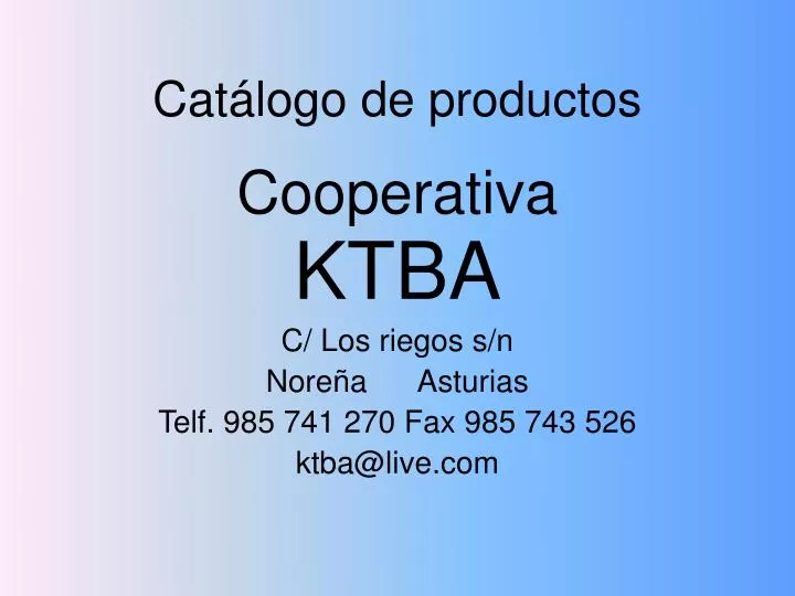 PPT - Catálogo De Productos PowerPoint Presentation, Free Download - ID ...