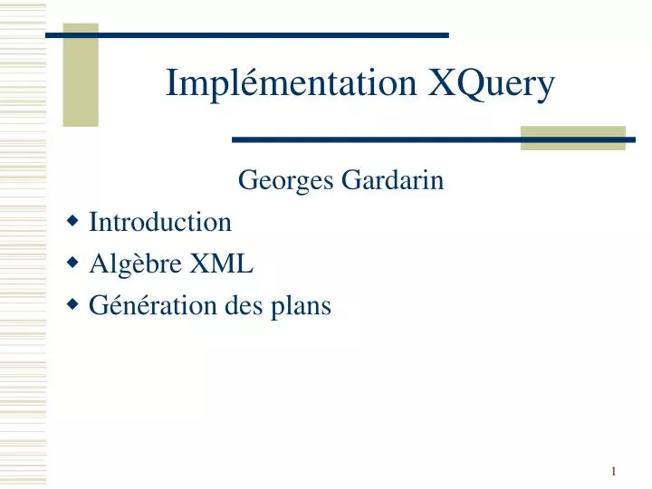 impl mentation xquery