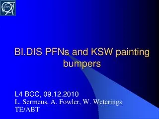 BI.DIS PFNs and KSW painting bumpers