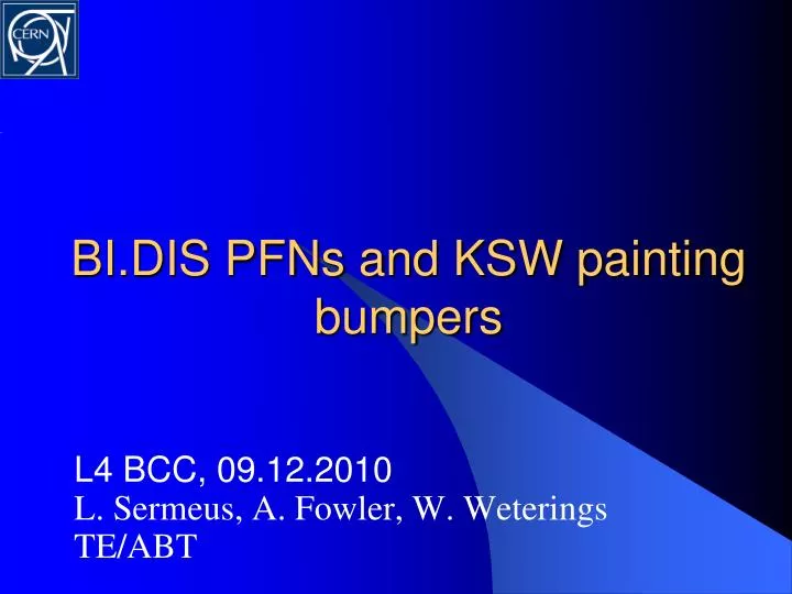 bi dis pfns and ksw painting bumpers