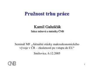 pru nost trhu pr ce