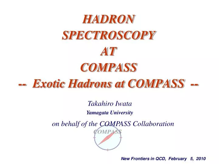 hadron spectroscopy at compass exotic hadrons at compass