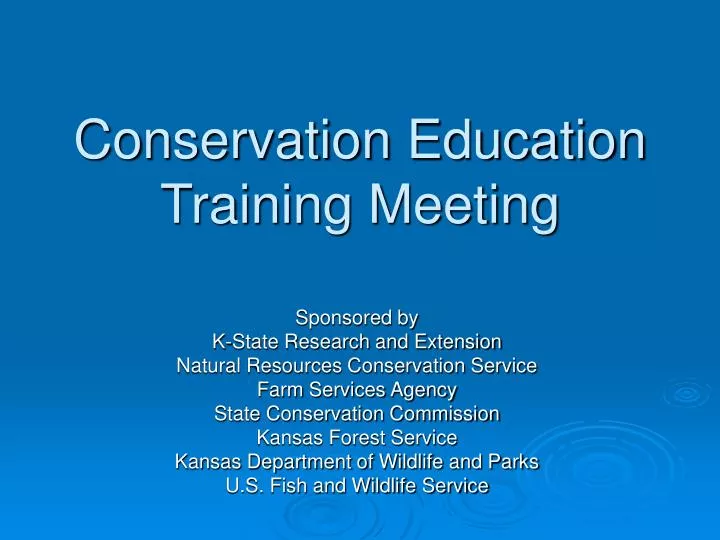 conservation education training meeting