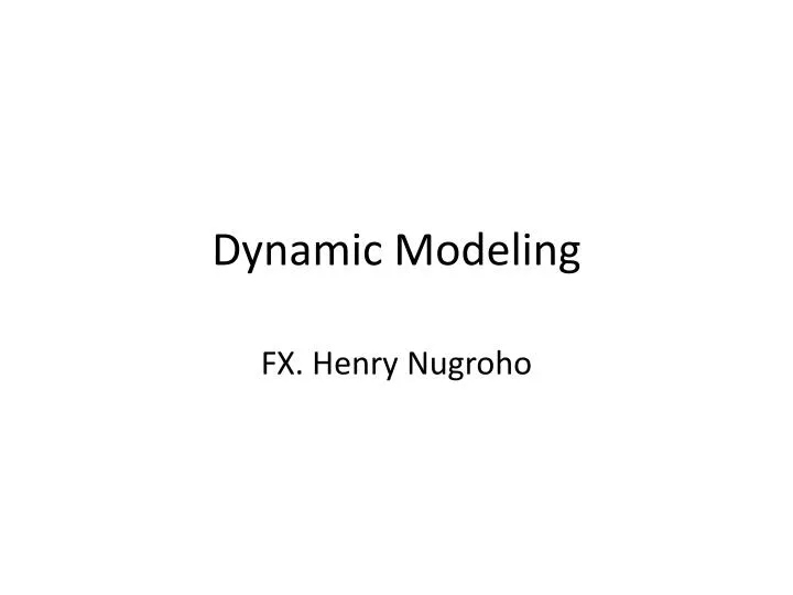 dynamic modeling