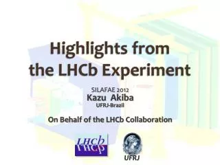 Highlights from the LHCb Experiment