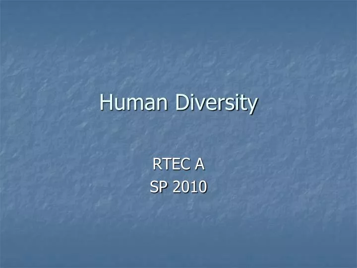 human diversity