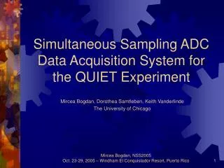 Simultaneous Sampling ADC Data Acquisition System for the QUIET Experiment