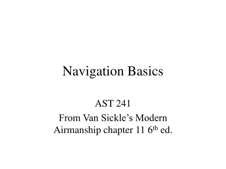 navigation basics