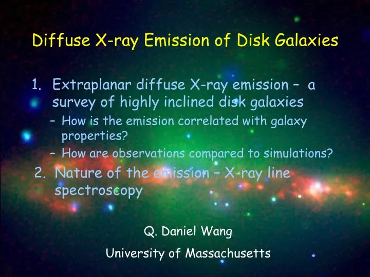 diffuse x ray emission of disk g alaxies