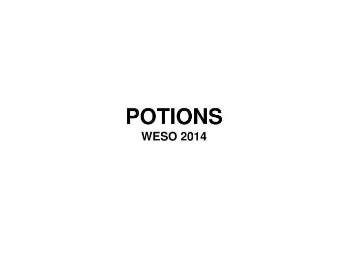 potions weso 2014