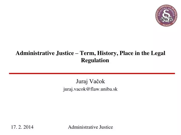administrative justice term history place in the legal regulation