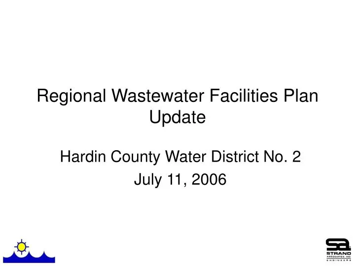 regional wastewater facilities plan update