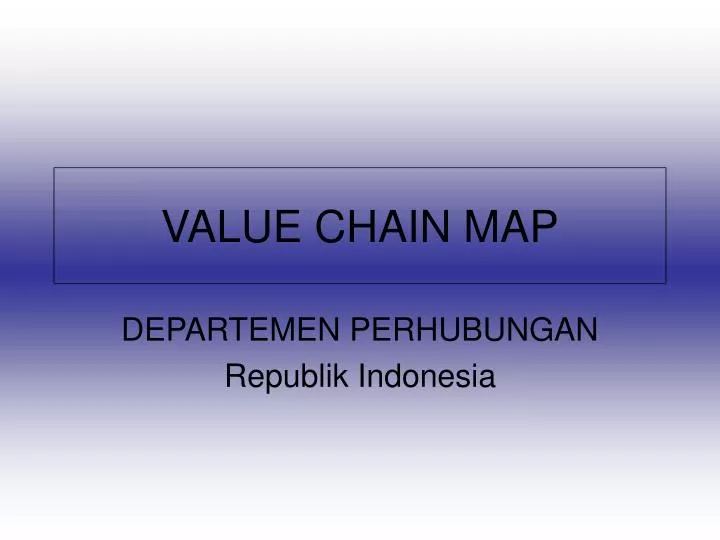 value chain map