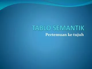 tablo semantik