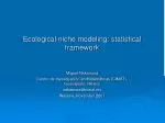 Ecological niche modeling: statistical framework - slide 1