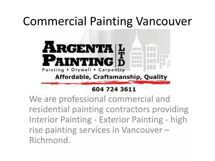 commercial painting vancouver