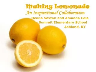 Making Lemonade An Inspirational Collaboration Deana Sexton and Amanda Cole