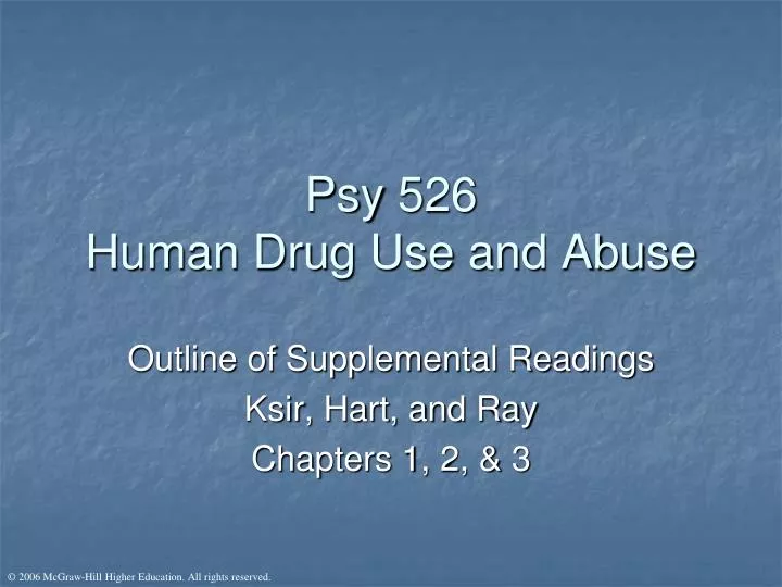 psy 526 human drug use and abuse
