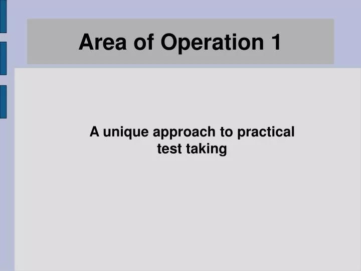 a unique approach to practical test taking