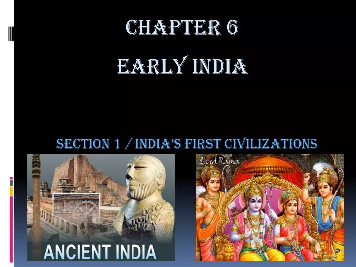 section 1 india s first civilizations