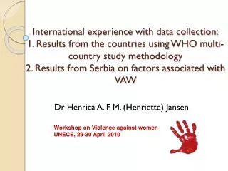 Dr Henrica A. F. M. (Henriette) Jansen