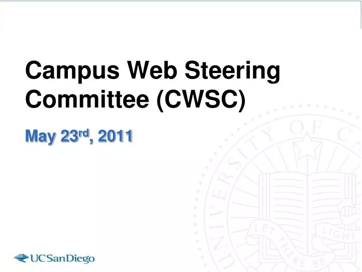 campus web steering committee cwsc