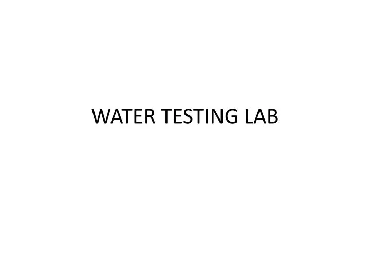 water testing lab