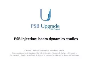 PSB injection: beam dynamics studies