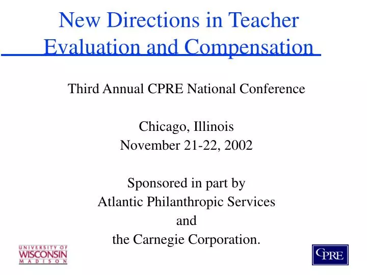 new directions in teacher evaluation and compensation
