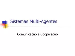 sistemas multi agentes
