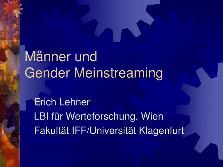 m nner und gender meinstreaming