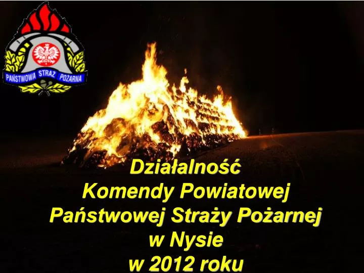 dzia alno komendy powiatowej pa stwowej stra y po arnej w nysie w 2012 roku