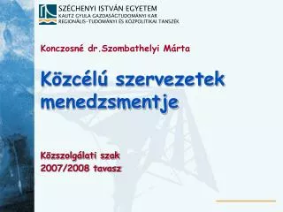 k zc l szervezetek menedzsmentje