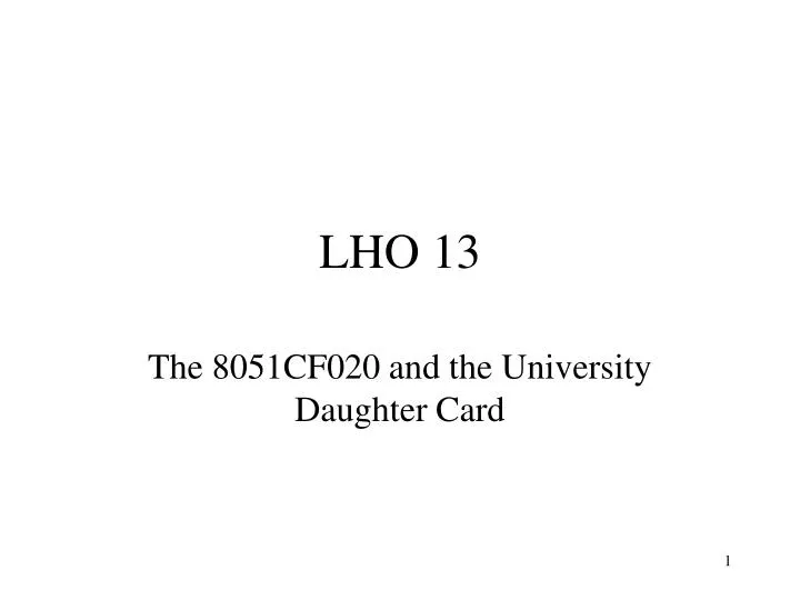 lho 13