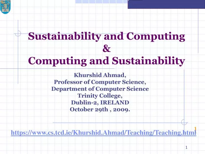 sustainability and computing computing and sustainability