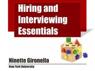 Hiring and Interviewing Essentials