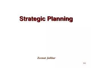 Strategic Planning