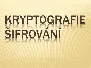 kryptografie ifrov n