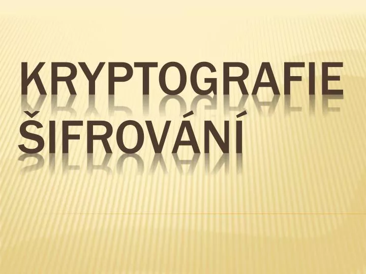 kryptografie ifrov n