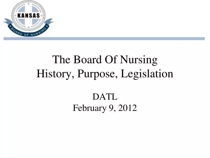 the board of nursing history purpose legislation