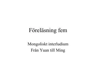 f rel sning fem