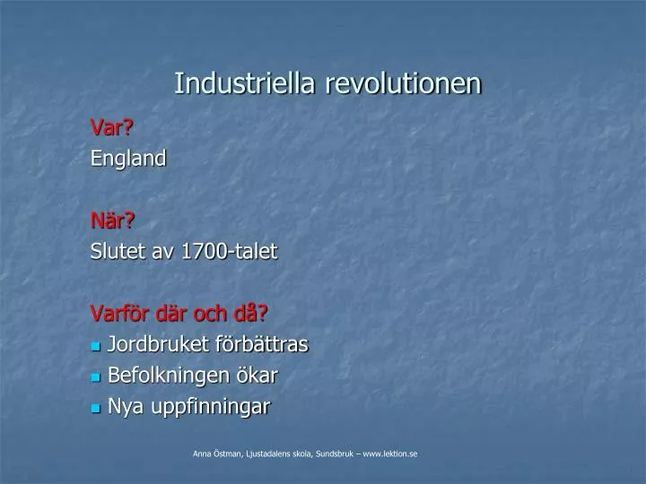 industriella revolutionen