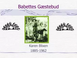 babettes g stebud