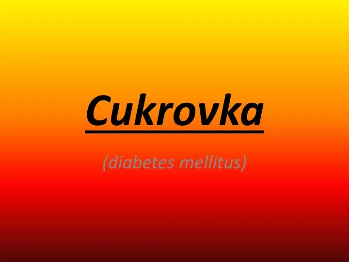 cukrovka