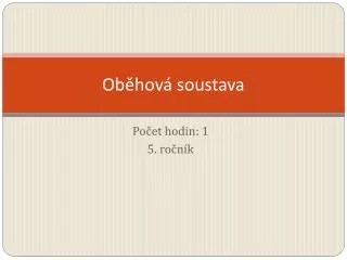 ob hov soustava