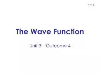 The Wave Function