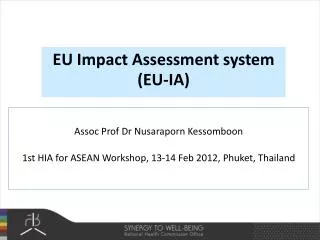 EU Impact Assessment system (EU-IA)