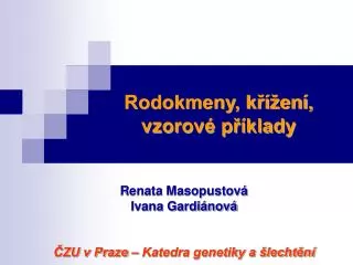 rodokmeny k en vzorov p klady