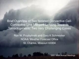 Ron W. Przybylinski and Gary K Schmocker NOAA/ Weather Forecast Office St. Charles, Missouri 63304