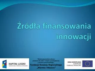 r d a finansowania innowacji